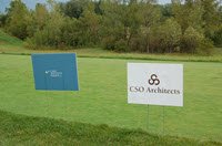 Hole sponsor signs