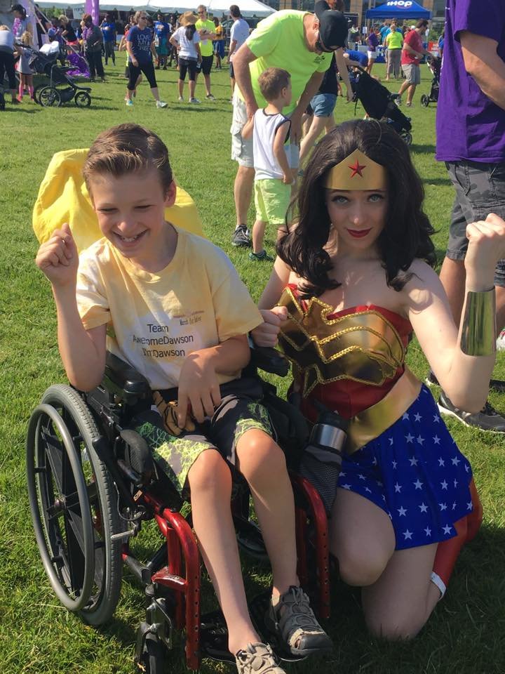 Dawson Maxwell with Wonder Woman