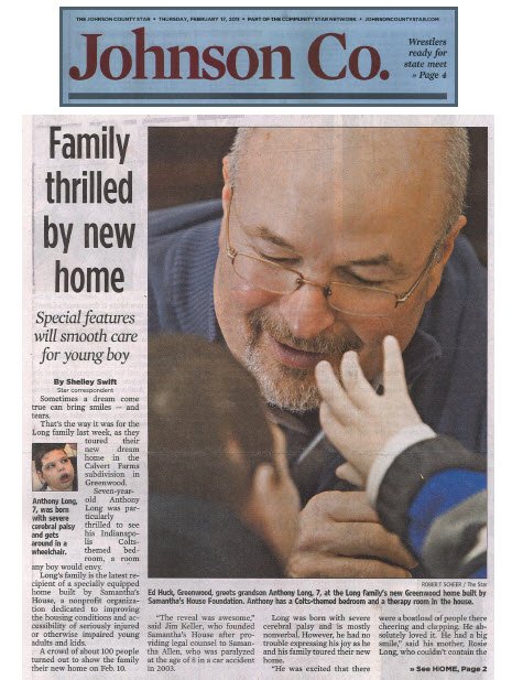 Anthony Long New Home Article